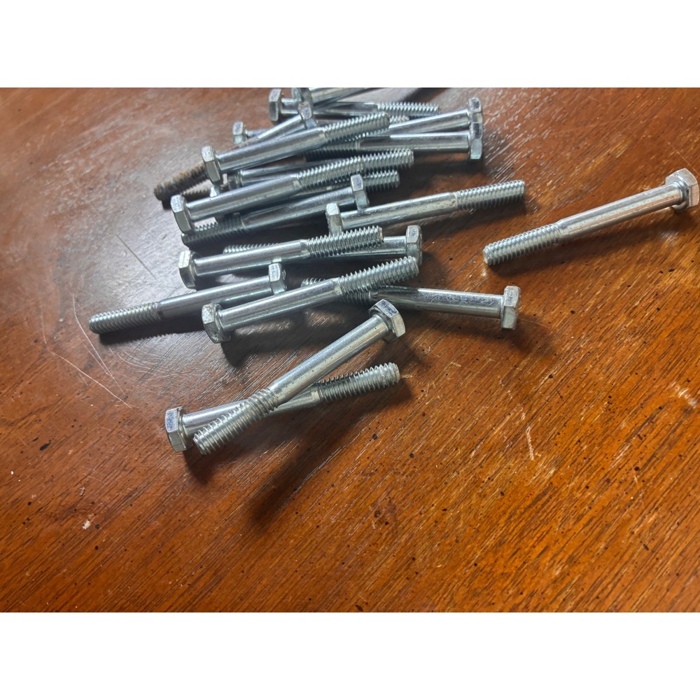 Unbranded Hex Head Bolts Hardware Set Silver Good Zinc Plated Steel Fasteners